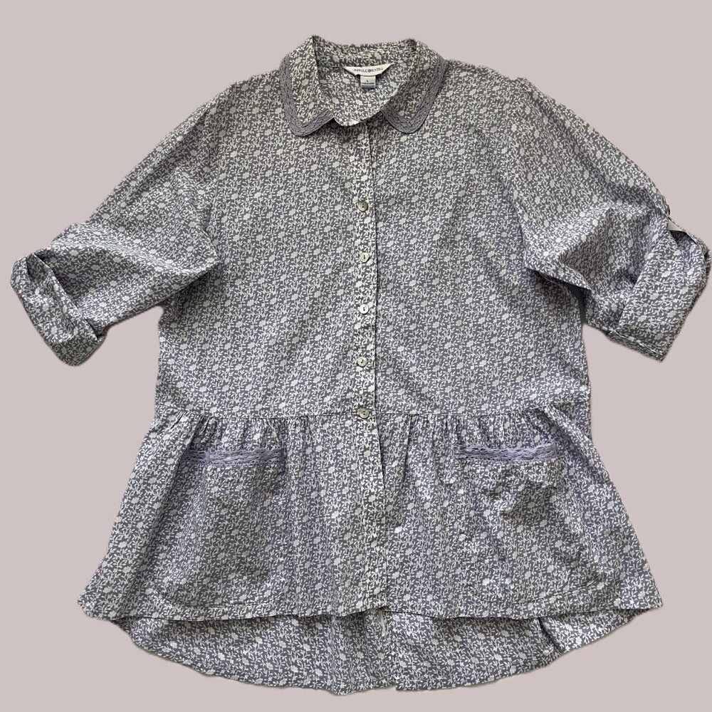 April Cornell Forget Me Not Tunic -Size Large